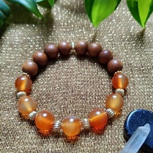 Carnelian Gemstone Diffuser Bracelet